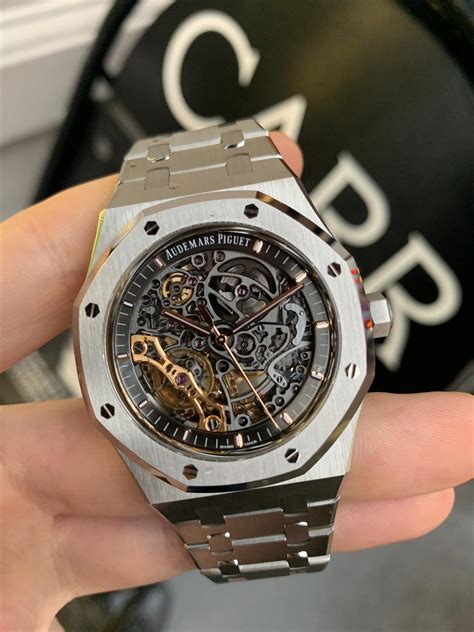 audemars piguet royal oak skeleton stainless steel|Audemars Piguet royal oak collection.